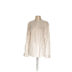 Zara Cream Button-Up Blouse